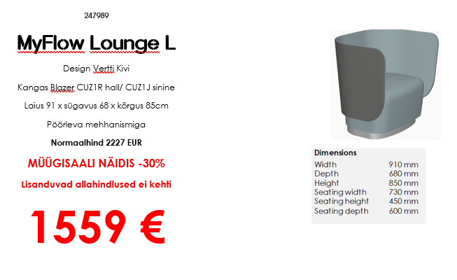 MyFlow Lounge L tugitool/ Saalinäidis - Image 4