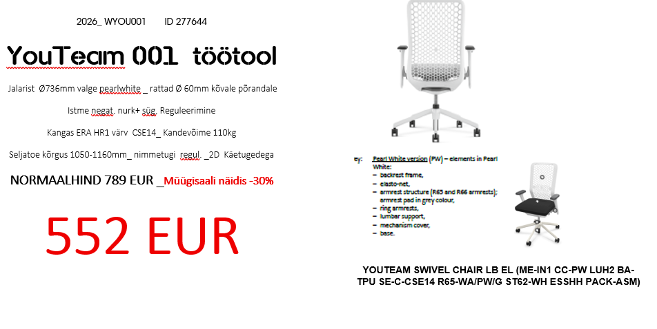 YouTeam 001 töötool / Saalinäidis - Image 7